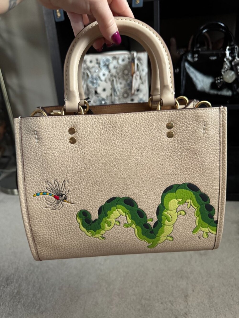 Disney X Coach Rogue 25 With Mickey Mouse And Caterpillar, NWT - Picture 5 of 16